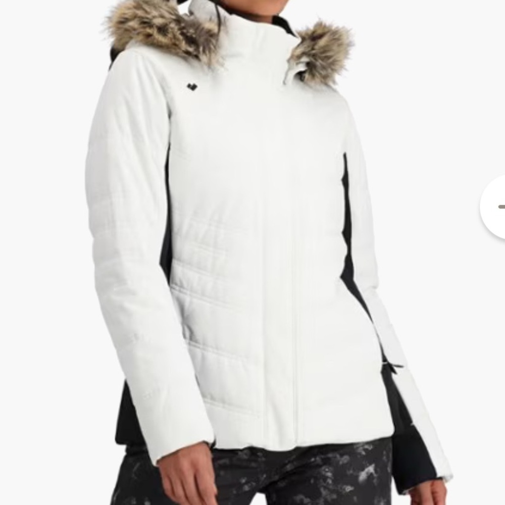 Women's White Oberemeyer Tuscany 2 insulated ski jacket size 6 small/medium